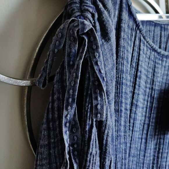 Free People Washed Ashore indigo ruffle dress - Picture 6 of 10